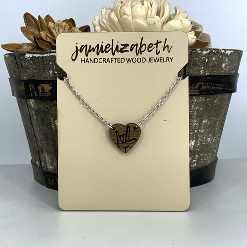 I Love You Sign Collection - Wood Engraved