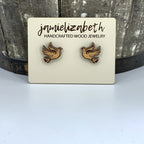 Dove Studs (Holy Land Olivewood) (Vault)