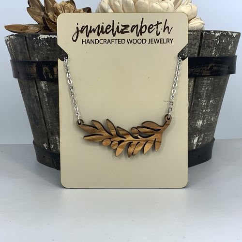 Olive Branch Earrings or Necklace (Holy Land Olivewood) (Vault)
