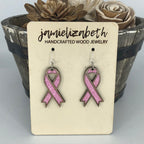 Breast Cancer Awareness Ribbon Earrings (Vault)