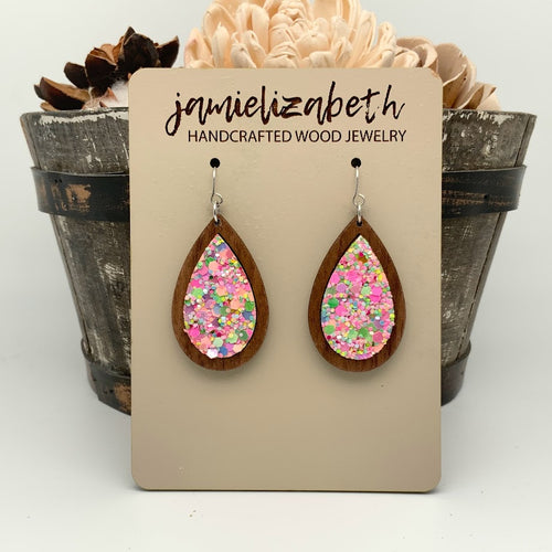 Easter Grass Glitter - Earrings