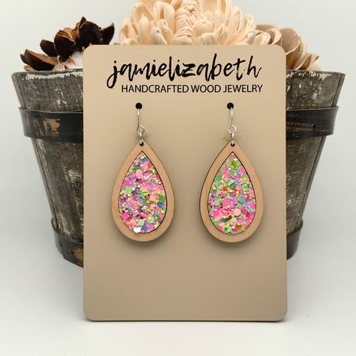Easter Grass Glitter - Earrings
