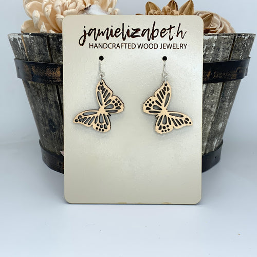 Beautiful Butterfly Wood - Earrings (Vault)