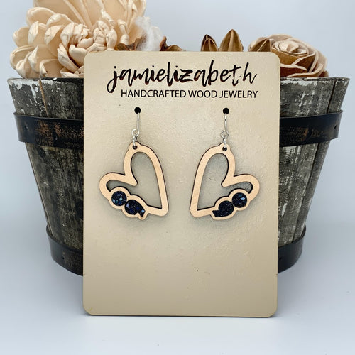 Semicolon Hearts Shattered Glass Glitter (Mental Health Awareness)