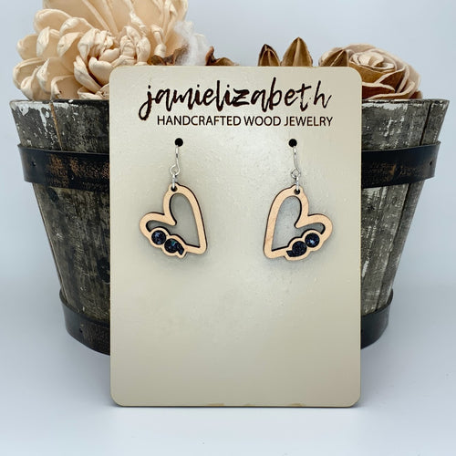 Semicolon Hearts Shattered Glass Glitter (Mental Health Awareness)