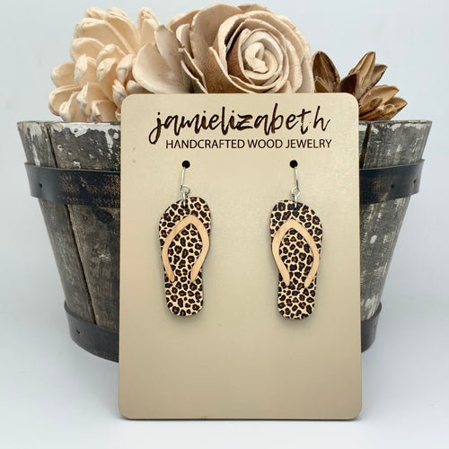 Leopard Flip Flop Earrings (Vault)
