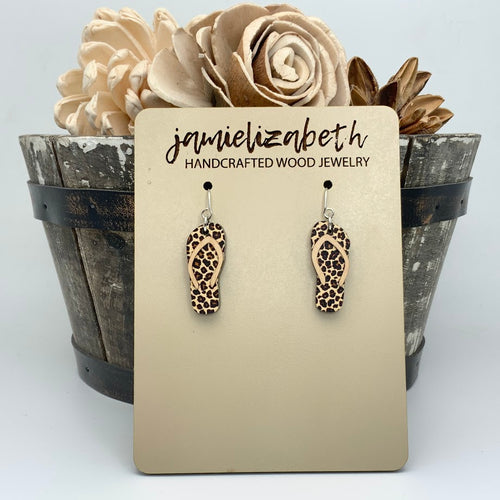 Leopard Flip Flop Earrings (Vault)