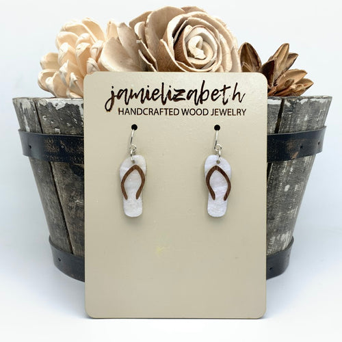 Pearl Shimmer Flip Flop Earrings (Vault)