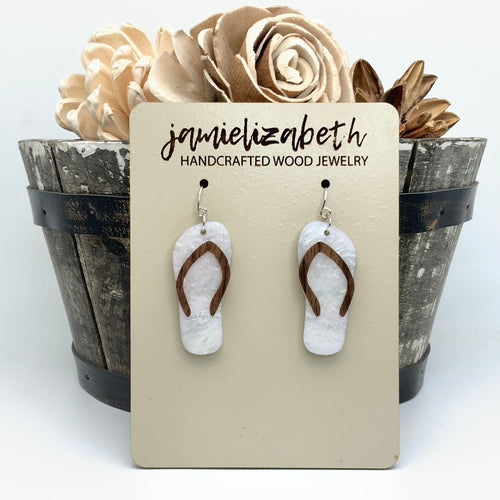 Pearl Shimmer Flip Flop Earrings (Vault)
