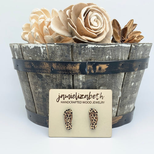 Leopard Flip Flop Earrings (Vault)