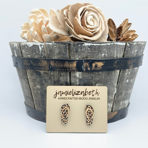 Leopard Flip Flop Earrings (Vault)