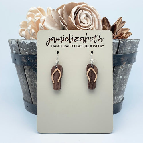 Wood Flip Flop Earrings (Vault)