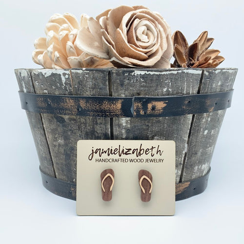 Wood Flip Flop Earrings (Vault)