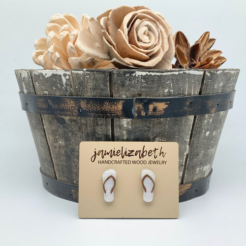 Pearl Shimmer Flip Flop Earrings (Vault)