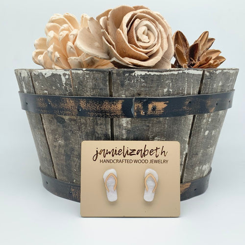 Pearl Shimmer Flip Flop Earrings (Vault)