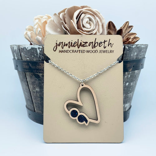 Semicolon Necklace - Glitter (Mental Health Awareness)