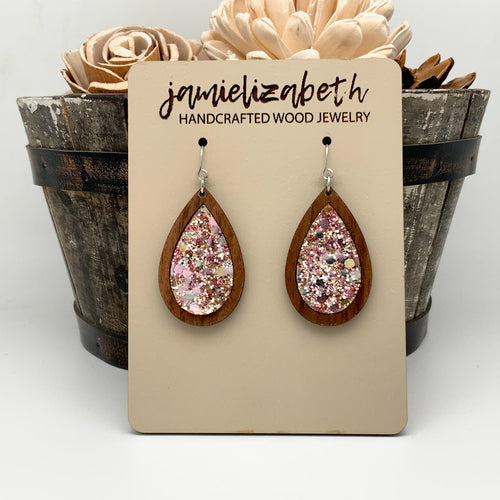 Flamingo Glitter Earrings or Necklace (Vault)