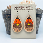 Desert Mountain Wood Teardrops or Necklace *Vault