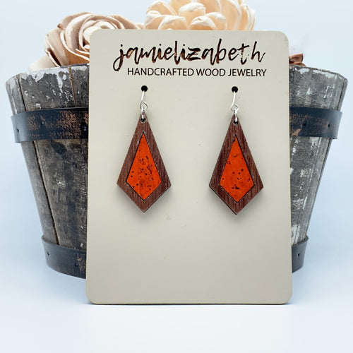 Orange Cork Earrings