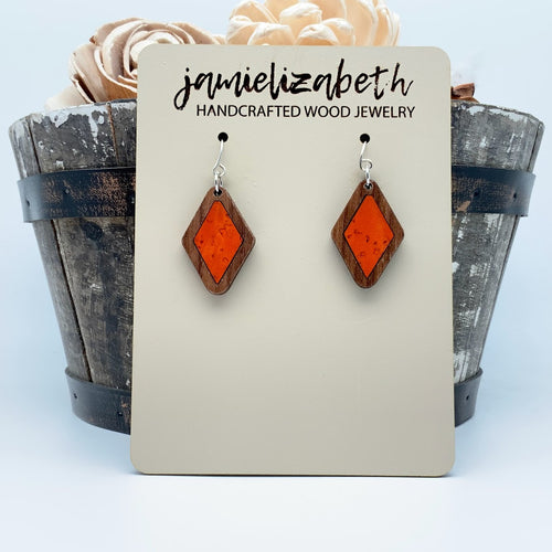 Orange Cork Earrings