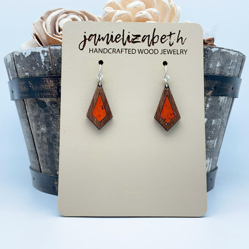 Orange Cork Earrings