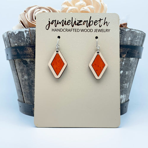 Orange Cork Earrings