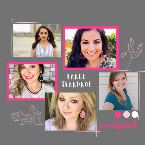 Black Glitter Pawprint Earrings