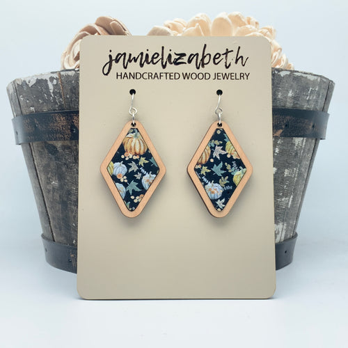 Pumpkin Patch Cork Earrings