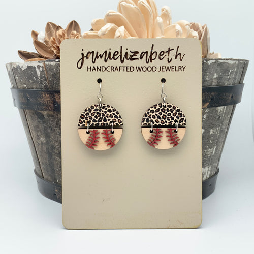 Leopard Baseball Hemi - Earrings