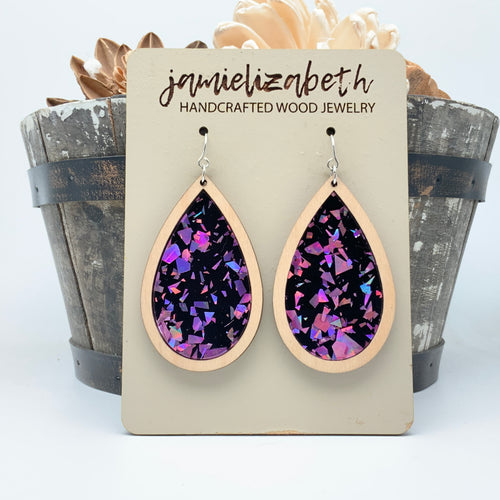 Purple Passion Fleck - Earrings