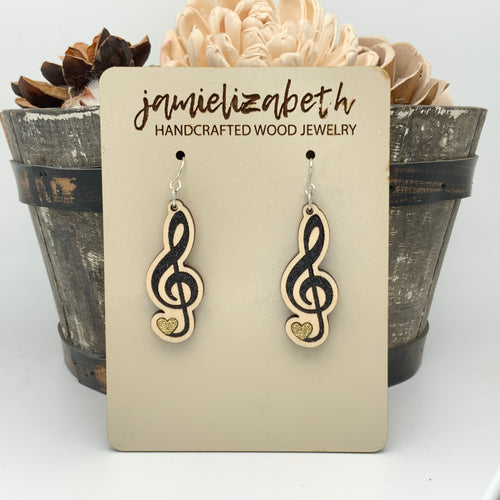 Treble Clef Earrings (Vault)