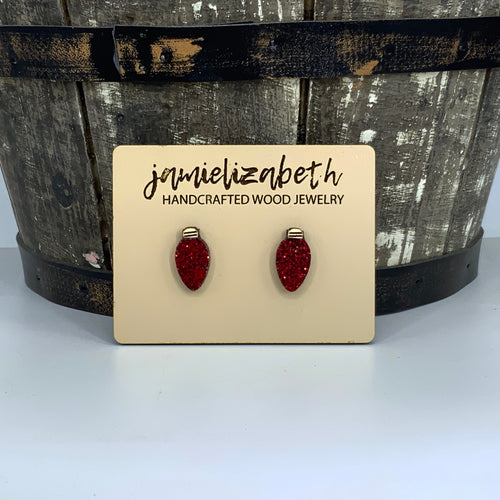 Glittery Christmas Light Studs (Singles or 5 pack) (Vault)