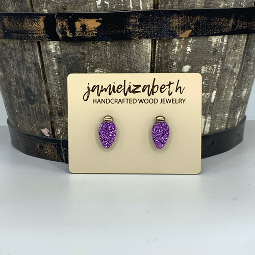 Glittery Christmas Light Studs (Singles or 5 pack) (Vault)