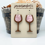 Rose Wine Glasses - Earrings (Vault)