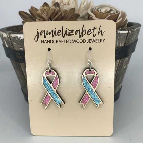 Infant Loss Awareness Ribbon Earrings