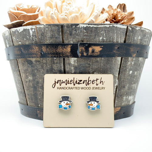 Snowman, Santa Hat & Snowflake Studs - (Single or Trio Pack Available) (Vault)