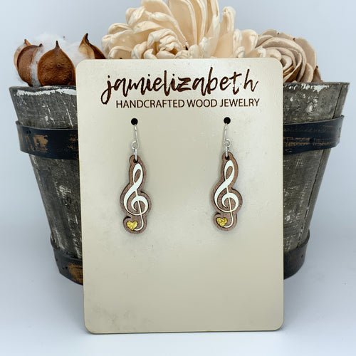 Treble Clef Earrings (Vault)