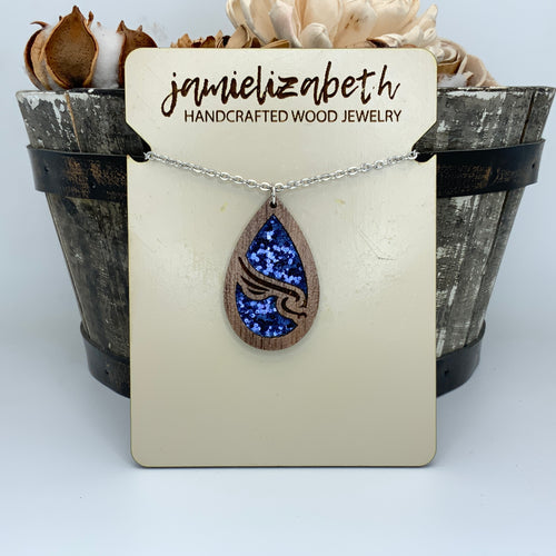 Lifegate Falcons Blue or Silver Glitter - Earrings