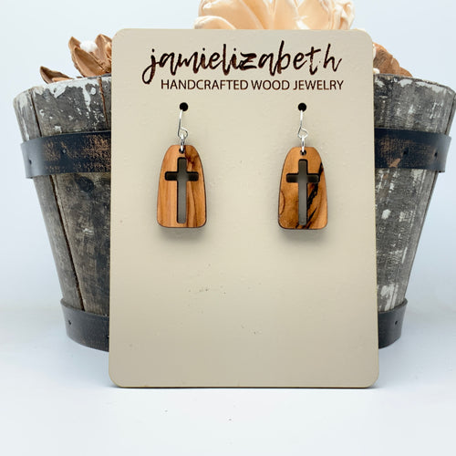 My Rock Transparent Cross - Earrings (Vault)