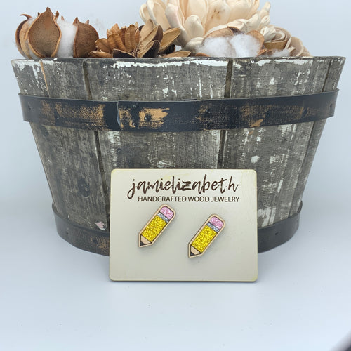 Teacher Pencil Earrings (Vault)