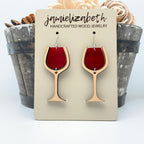 Red Fine Wine Glasses - Earrings (Vault)