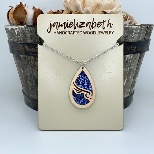 Lifegate Falcons Blue or Silver Glitter - Earrings
