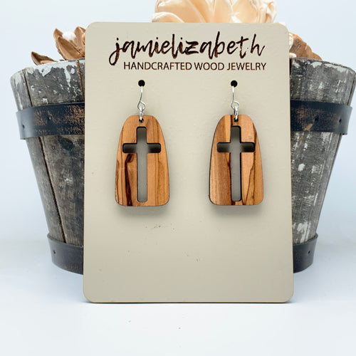 My Rock Transparent Cross - Earrings (Vault)