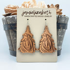Away In A Manger - Earrings (Olivewood from the Holyland) (Vault)