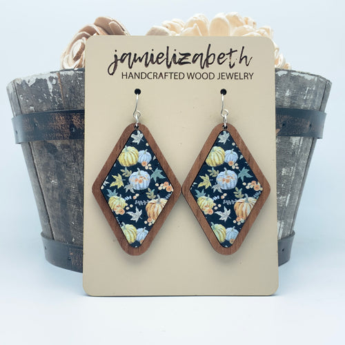 Pumpkin Patch Cork Earrings