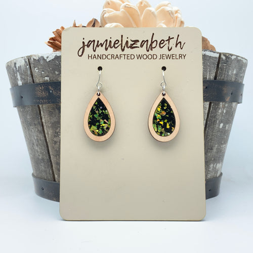 Green Glam Acrylic - Earrings (Vault)