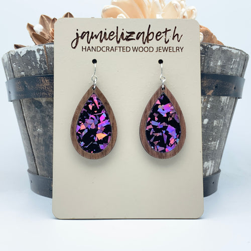 Purple Passion Fleck - Earrings
