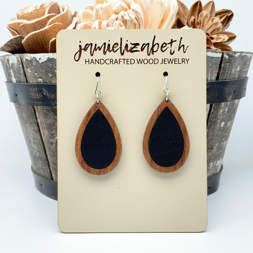 Black Cork Earrings (Vault)