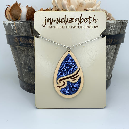 Lifegate Falcons Blue or Silver Glitter - Earrings