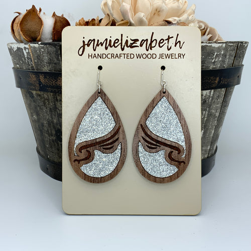Lifegate Falcons Blue or Silver Glitter - Earrings